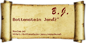 Bottenstein Jenő névjegykártya